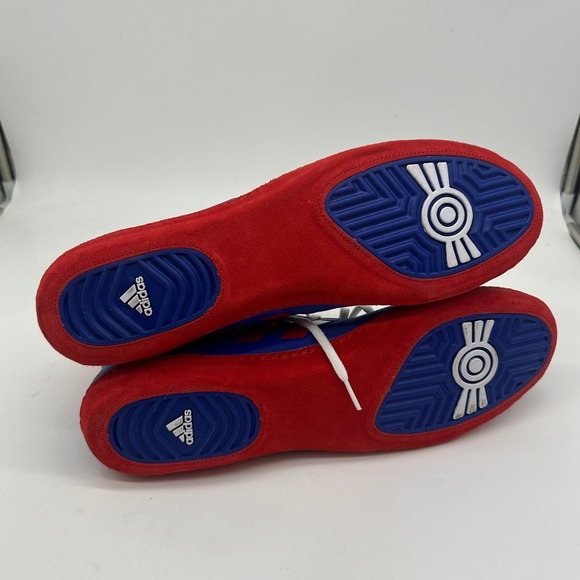 Adidas Combat Speed 5 Mens Wrestling Shoes 15 Blue White Lace Up Sneakers  Logo